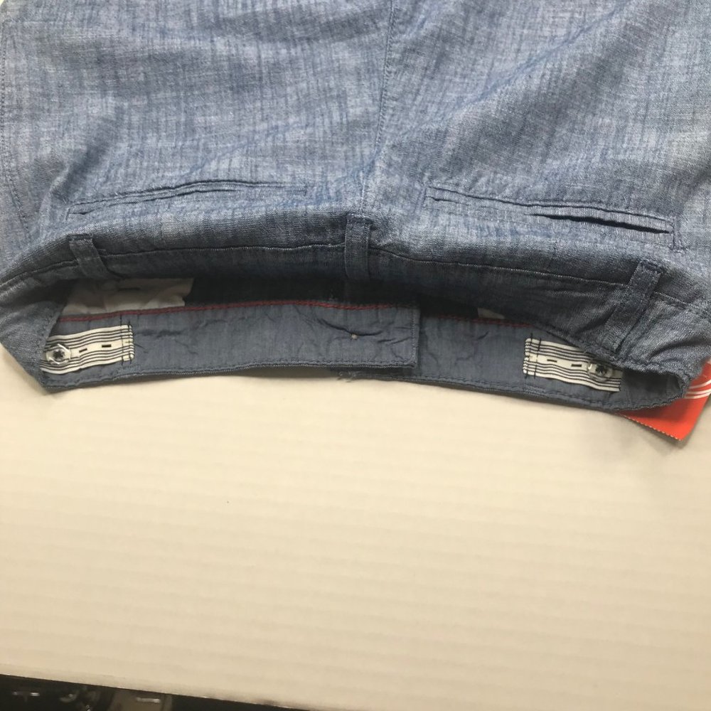 Wonder Nation Boy's Size 18 Adjustable Waist Flat Front Shorts Blue New - Picture 6 of 13